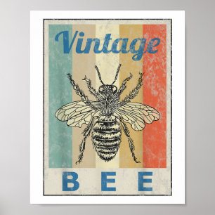 Vintage Stil Bee Queen Biodling Bebiodling Poster