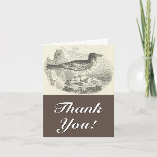 Vintage Stil, Bird, Tack! Kort