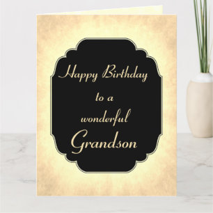 Vintage stil Birthday Grandson Kort
