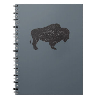 Vintage-stil Bisonanteckningsbok Anteckningsbok Med Spiral