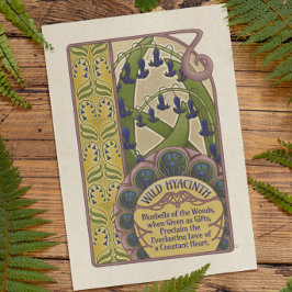 Vintage Stil Blåblommor - Blåkort