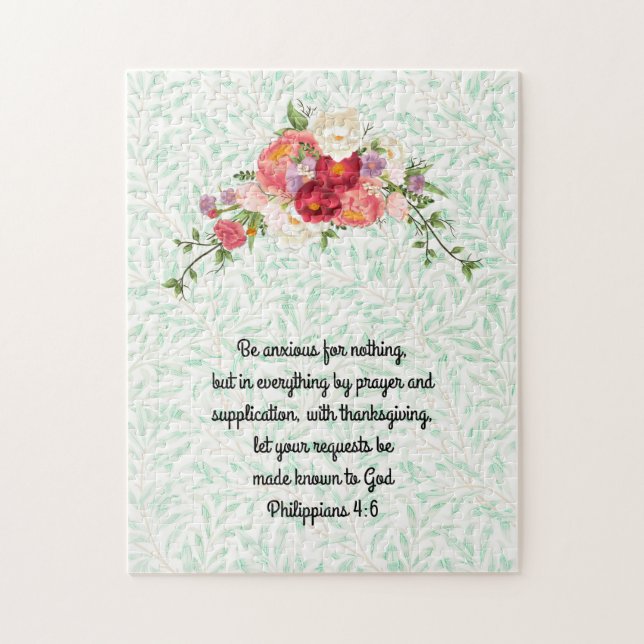 Vintage Stil Bough of Flowers Faith Puzzle Pussel (Vertikal)