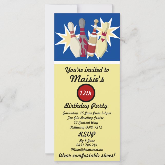 Vintage-stil Bowling (Framsida)