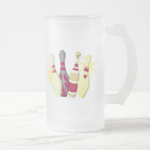 Vintage-stil Bowling Frostat Ölglas