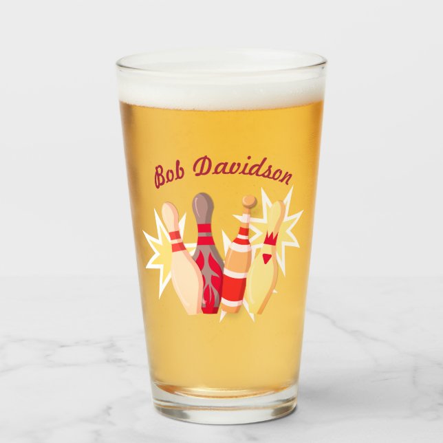 Vintage-stil Bowling Glaskopp (Framsida fylld)