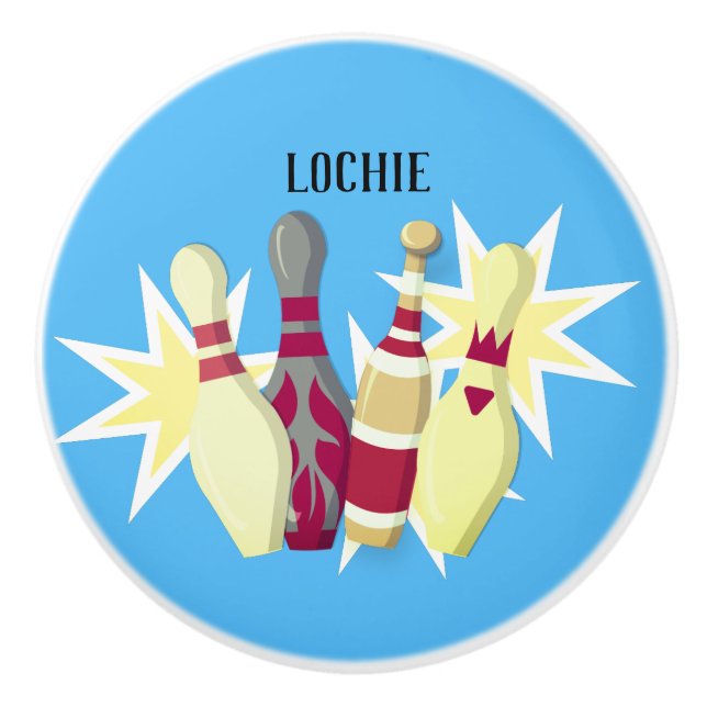 Vintage-stil Bowling Knopp (Framsidan)