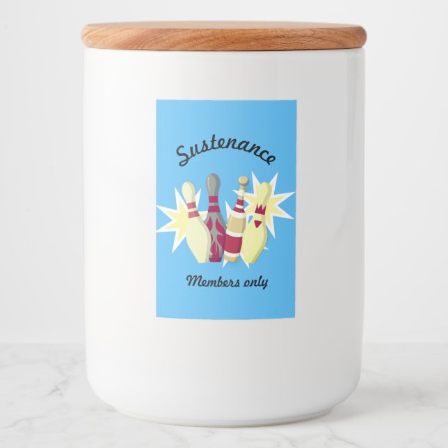 Vintage-stil Bowling Mat Etikett (Framsida)