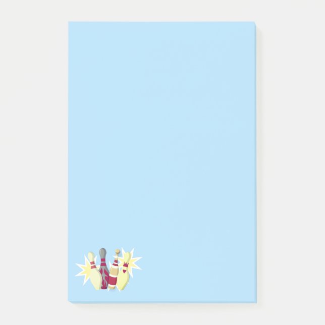 Vintage-stil Bowling Post-it Block (Framsida)