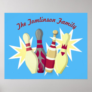 Vintage-stil Bowling Poster