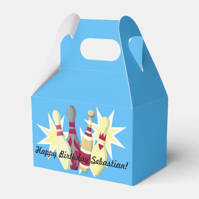 Vintage-stil Bowling Presentaskar (Framsidan Sidan)