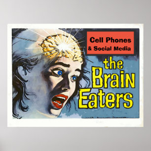 Vintage Stil, Brain Eater, Social Media, redigera Poster