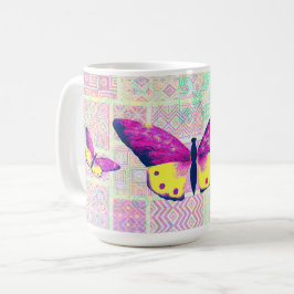 Vintage Stil Butterfly Art Mugg Kopp