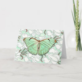 Vintage Stil Butterfly på Blommigts Art Note Card Kort