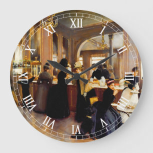 Vintage Stil Clock with Pastry Shoppe Art Stor Klocka