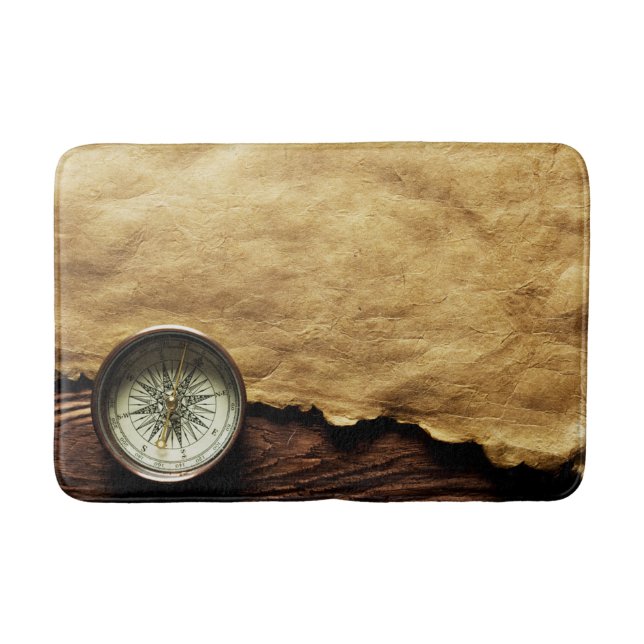 Vintage Stil Compass Bath Mat! Badrumsmatta (Framsidan)