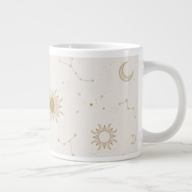 Vintage Stil Constellation Mönster Jumbo Mugg (Höger)