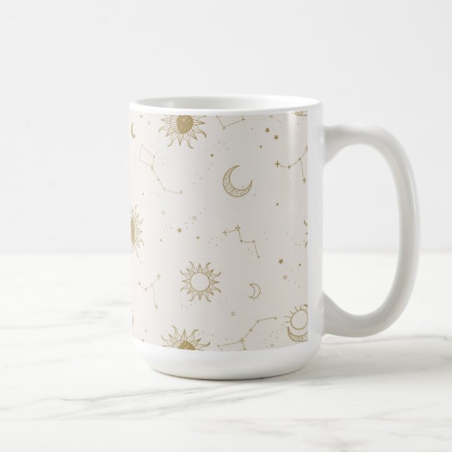 Vintage Stil Constellation Mönster Kaffemugg (Höger)
