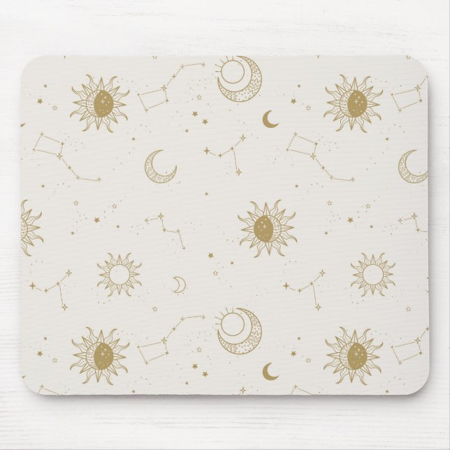 Vintage Stil Constellation Mönster Musmatta (Framsidan)