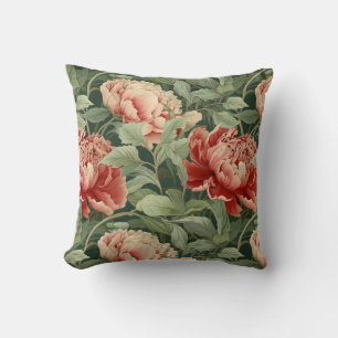Vintage-Stil Coral & Peony Garden Patterned Kudde