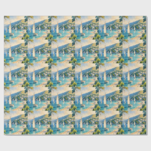Vintage stil Côte d'Azur Fransk resa  Presentpapper