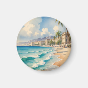 Vintage Stil Cote D'Azur Fransk Travel Magnet