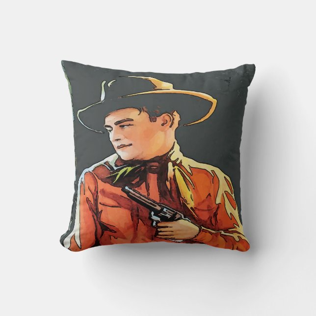 Vintage Stil Cowboy Kudde (Framsida)