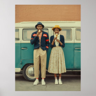 Vintage Stil Cream Moment Poster