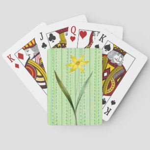 Vintage Stil Daffodil Blommor Casinokort