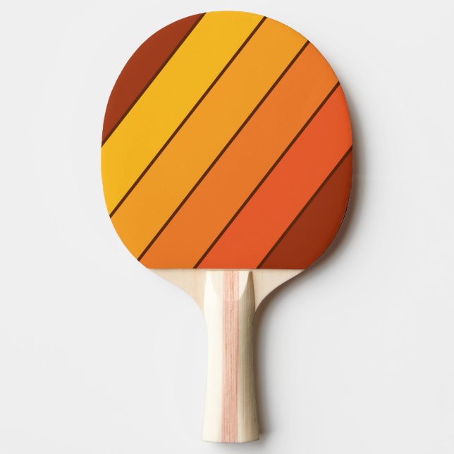 Vintage stil djärva randiga pingisracket (Framsidan)