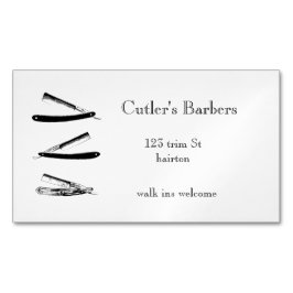 Vintage stil elegant barber affärskort magnetiska visitkort