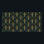 Vintage stil elegant sömlös art deco repetition fl poster<br><div class="desc">Vintage stil elegant,  sömlös konst deco repo fläkt mönster/stiliserad gyllene handflatan fläkt löv mönster på mörk grönt bakgrund</div>