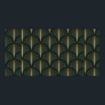 Vintage stil elegant sömlös art deco repetition fl poster<br><div class="desc">Vintage stil elegant,  sömlös konst deco repo fläkt mönster/stiliserad gyllene handflatan fläkt löv mönster på mörk grönt bakgrund</div>