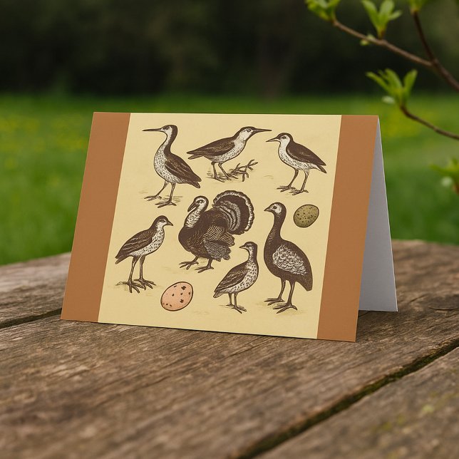Vintage Stil fågelkort Kort (Skapare uppladdad)