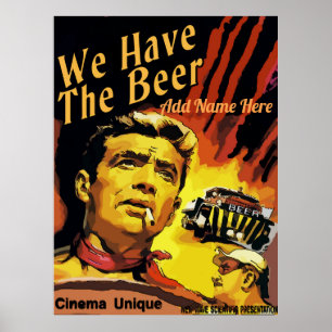 Vintage Stil Fake Cinema, redigera text Poster