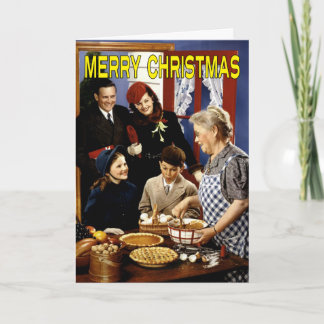 Vintage-Stil familjjulkort Helgkort