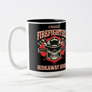 Vintage Stil Firefighters of Hideaway Huva Två-Tonad Mugg