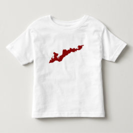 Vintage-Stil Fishers Island Logotyp Shirt - Röd Tee