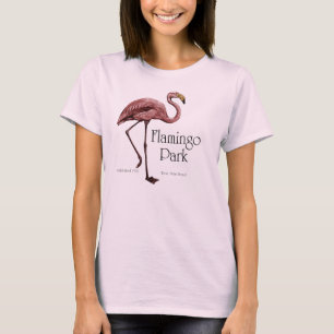 Vintage-stil flamingoutslagsplats tröja