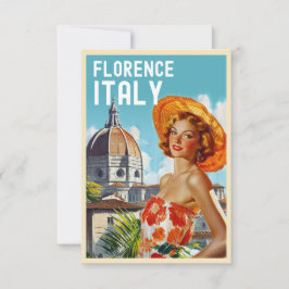 Vintage Stil Florence Travel Card