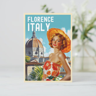 Vintage Stil Florence Travel Card