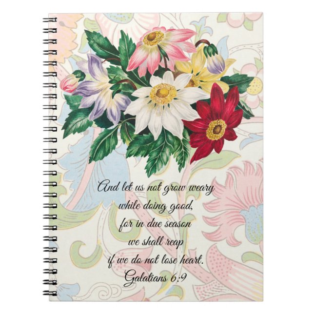 Vintage Stil Flowers Prayer Journal Anteckningsbok (Framsidan)