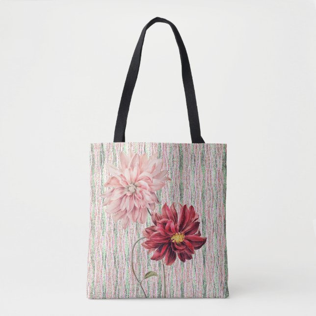 Vintage Stil Flowers Tote Bag Tygkasse (Framsida)