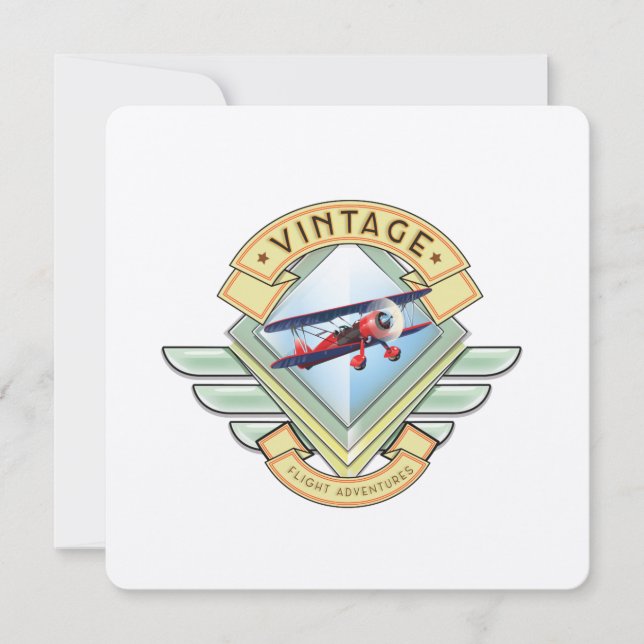 Vintage stil flygemblem (Framsida)