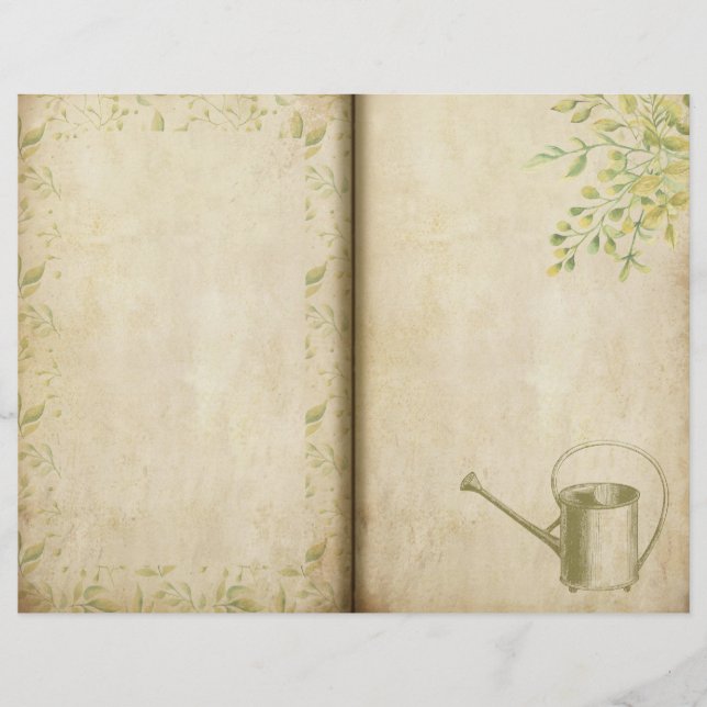 Vintage Stil Gardeners Journal sida (Framsida)