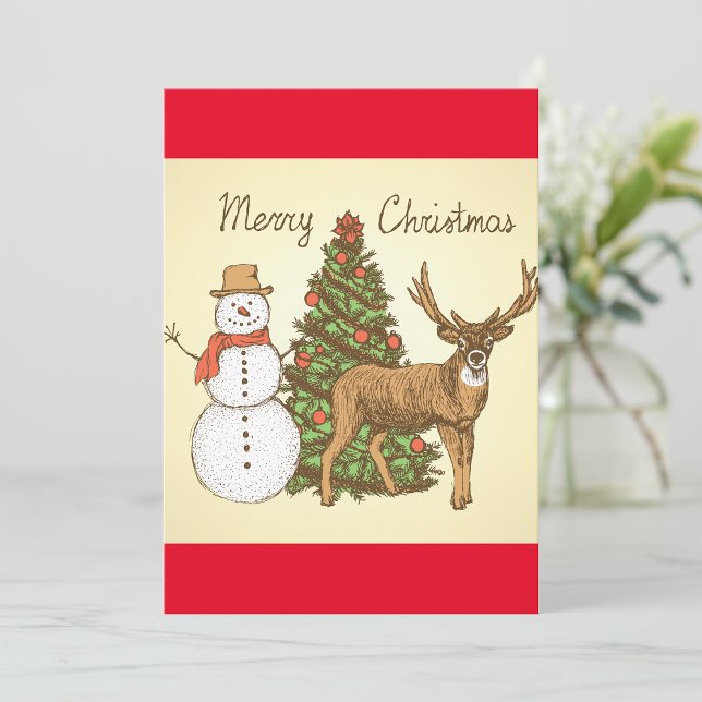 Vintage Stil God jul Inbjudningar (Skapare uppladdad)