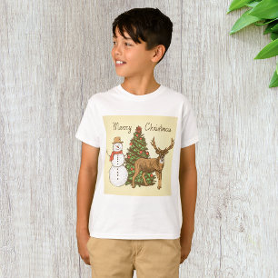 Vintage Stil God jul T Shirt