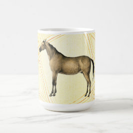Vintage Stil Golden Horse Mugg Kopp