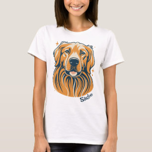 Vintage stil Golden Retriever T Shirt