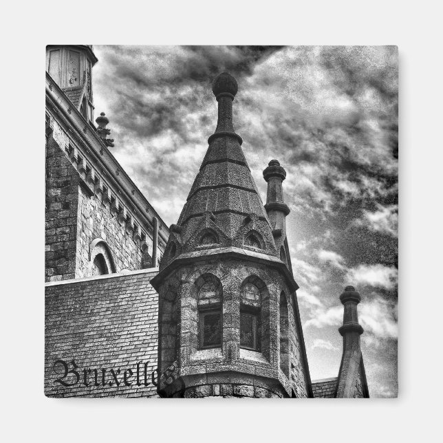 Vintage stil gotisk kyrka magnet (Framsidan)