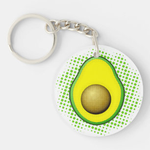 Vintage Stil Grönt Avocado Teckning